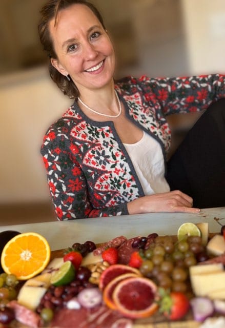 Alexia with food board